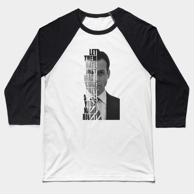 Harvey Specter - Spell Your Name Right Baseball T-Shirt by The Architect Shop